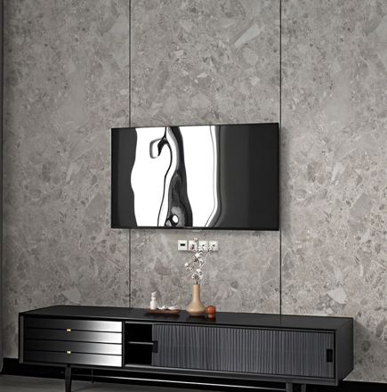 Dunkelgraue italienische Marmor Vlies-Tapete Italiengrau PES02-004B